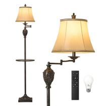 Luminária de piso AIDENOEY 165 cm com braço ajustável e cúpula de seda Luminária de piso AIDENOEY 165 cm com braço ajustável e cúpula de seda