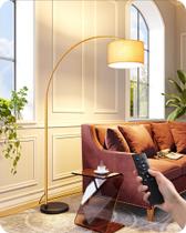 Luminária de piso arqueada dourada EDISHINE 199 cm com controle remoto, 120 V Luminária de piso arqueada dourada EDISHINE 199 cm com controle remoto, 120 V