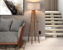 Luminária De Piso Dubai Moderna Decorativa Pés De Madeira Luminária De Piso Dubai Moderna Decorativa Pés De Madeira