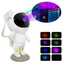 Luminaria De Quarto Mesa Projetor Galaxia Nebulosas Estrelas Astronauta Decoração Led Robo