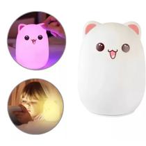 Luminária De Silicone Panda Fofo Noturna Sensor De Toque Recarregável De USB