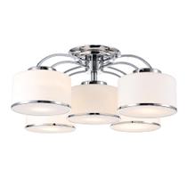 Luminária de teto CWI Lighting 30" Chrome 5 Light Flush Mount