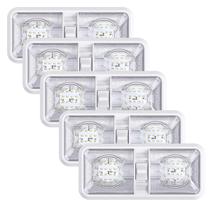 Luminária de teto de cúpula dupla Leisure LED, pacote com 5 unidades, RV