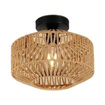 Luminária De Teto De Rattan Natural Feita À Mão, Lustre E27 Para Decoração De Sala De Estar Luminária De Teto De Rattan Natural Feita À Mão, Lustre E27 Para Decoração De Sala De Estar