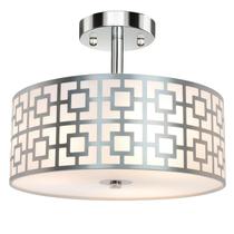 Luminária de teto DINGLILIGHTING Flush Mount Modern 3-Light Silver Luminária de teto DINGLILIGHTING Flush Mount Modern 3-Light Silver