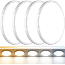 Luminária de teto DINGLILIGHTING, pacote com 4 LED, suporte embutido, 30 cm, 24 W Luminária de teto DINGLILIGHTING, pacote com 4 LED, suporte embutido, 30 cm, 24 W