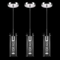 Luminária de teto Esfos Pendant LED Crystal 3x7.5W