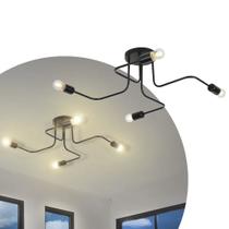 Luminária de Teto Estilo Industrial Plafon Cronos 4 Lâmpadas E27 - Taschibra