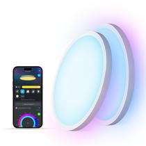 Luminária de Teto Govee Smart RGBIC LED - 2400 lm - 12 Polegadas (Pacote com 2) Luminária de Teto Govee Smart RGBIC LED - 2400 lm - 12 Polegadas (Pacote com 2)