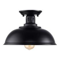 Luminária de teto HMVPL Semi Flush Mount preta 34cm Luminária de teto HMVPL Semi Flush Mount preta 34cm