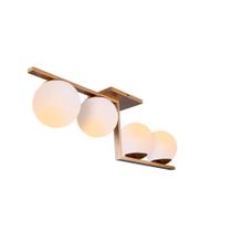 Luminária de Teto Jabuticaba Plafon de Sobrepor Decoração Sala Quarto com Globo de Vidro 4 Lâmpadas E27 Bivolt