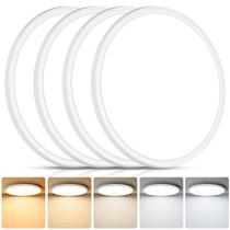 Luminária de teto LED Brightever, pacote com 4 unidades, 30 cm e 24 W, regulável em 5 CCT Luminária de teto LED Brightever, pacote com 4 unidades, 30 cm e 24 W, regulável em 5 CCT