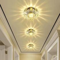 Luminária De Teto LED De Cristal Para Sala De Estar, Corredor, Varanda, Iluminação Decorativa