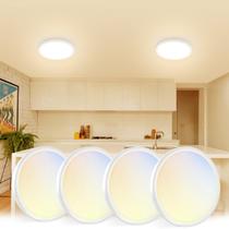 Luminária de teto LED embutida VOLISUN 15W, 7 polegadas, pacote com 4 unidades, branca