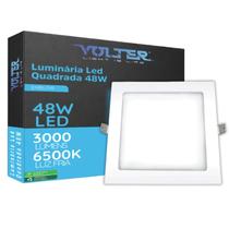 Luminária de teto LED Embutir Volter 48W 6500K Quadrado