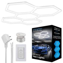 Luminária de teto LED Enbrighten Ultrabrite Hexagon Garage, pacote com 24 Luminária de teto LED Enbrighten Ultrabrite Hexagon Garage, pacote com 24