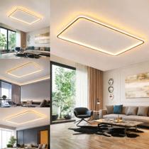 Luminária De Teto LED Retangular Sobrepor Painel Slim Moderno Luz Branca 60x30 Para Sala Cozinha Luminária De Teto LED Retangular Sobrepor Painel Slim Moderno Luz Branca 60x30 Para Sala Cozinha