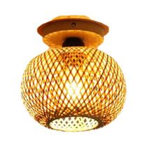 Luminária De Teto LED Retrô De Bambu Trançado Para Corredor E Sala De Estar E27 Iluminação Luminária De Teto LED Retrô De Bambu Trançado Para Corredor E Sala De Estar E27 Iluminação