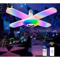 Luminária de Teto LED RGB com Caixa de Som Bluetooth Controle Remoto 40W Soquete E27