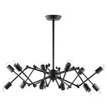 Luminária de teto Lexmod EEI-1568 Industrial Black Steel