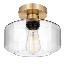 Luminária de teto MaxVolador Industrial Semi Flush Mount Gold