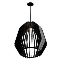 Luminária de Teto Pendente Amazonas Bivolt 100W Preta em MDF para Interior e Exterior Lenobre Luminária de Teto Pendente Amazonas Bivolt 100W Preta em MDF para Interior e Exterior Lenobre