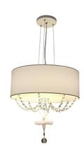 Luminária de Teto Pendente Bailarina Branco com cristal 2 em 1 30x15cm Luminária de Teto Pendente Bailarina Branco com cristal 2 em 1 30x15cm