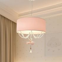 Luminária de Teto Pendente Bailarina Rosa com cristal 2 em 1 30x15cm