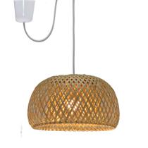 Luminária de Teto Pendente Bivolt com Bocal E27 Bambu 15cm - Espressione