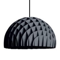Luminária de Teto Pendente Colméia em MDF Completa Preta Bivolt 100W Lenobre Luminária de Teto Pendente Colméia em MDF Completa Preta Bivolt 100W Lenobre