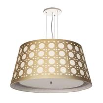 Luminaria de Teto Pendente Cone Recorte Palha 50x25 Bronze Luminaria de Teto Pendente Cone Recorte Palha 50x25 Bronze