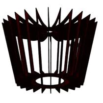 Luminária de Teto Pendente Coroa em MDF para Ambientes Internos e Externos Preta Lenobre Luminária de Teto Pendente Coroa em MDF para Ambientes Internos e Externos Preta Lenobre