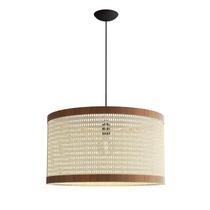 Luminária de Teto Pendente de Madeira e Rattan Tela Indiana Rústica Ravena Luminária de Teto Pendente de Madeira e Rattan Tela Indiana Rústica Ravena