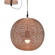Luminária de Teto Pendente em Metal Bivolt E27 Cobre 28cm