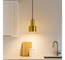 Luminária de Teto Pendente Industrial Iluminação Moderno Quarto Cozinha Dourada E27X1