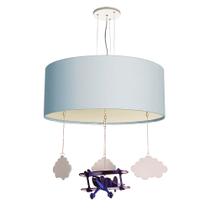 Luminária de Teto Pendente Infantil Avião 40cm Cor:AZUL6208 Luminária de Teto Pendente Infantil Avião 40cm Cor:AZUL6208