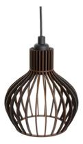 Luminária de Teto Pendente Lustre em Mdf Decoração Balcão Cozinha Sala Completo