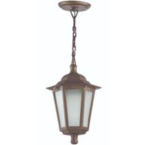 Luminária de Teto Pendente Marrom Colonial com Lente Fosca Polipropileno Dital Linha Grega Luminária de Teto Pendente Marrom Colonial com Lente Fosca Polipropileno Dital Linha Grega