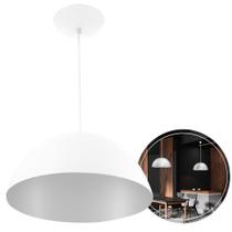 Luminaria de teto Pendente Meia Lua 60 cm Branco/Branco Luminaria de teto Pendente Meia Lua 60 cm Branco/Branco