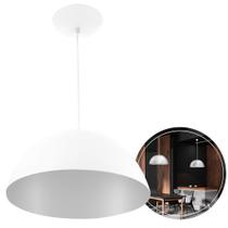 Luminaria de teto Pendente Meia Lua 60 cm Branco/Branco Luminaria de teto Pendente Meia Lua 60 cm Branco/Branco