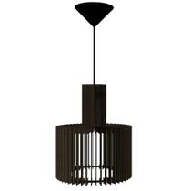 Luminária de Teto Pendente Moscou em MDF Preto Bivolt 100W para 1 Lâmpada Lenobre Luminária de Teto Pendente Moscou em MDF Preto Bivolt 100W para 1 Lâmpada Lenobre
