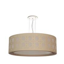 Luminária de Teto Pendente Palha Cúpula Dupla Cru 50x16 Luminária de Teto Pendente Palha Cúpula Dupla Cru 50x16