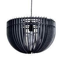 Luminária de Teto Pendente Plutão em MDF Bivolt 110V 220V Preta Lenobre Luminária de Teto Pendente Plutão em MDF Bivolt 110V 220V Preta Lenobre