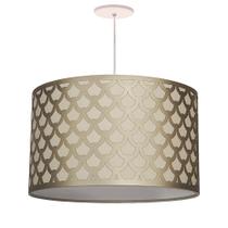 Luminaria de Teto Pendente Recorte Trama 40x25 Bronze Luminaria de Teto Pendente Recorte Trama 40x25 Bronze