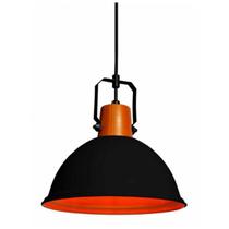 Luminária de Teto Pendente Taschibra Factory M Interior Cobre 1XE27 Luminária de Teto Pendente Taschibra Factory M Interior Cobre 1XE27