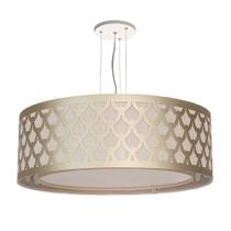 Luminária de Teto Pendente Trama Cúpula Dupla Bronze 40x16 Luminária de Teto Pendente Trama Cúpula Dupla Bronze 40x16