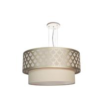 Luminária de Teto Pendente Trama Cúpula Dupla Bronze 50x25 Luminária de Teto Pendente Trama Cúpula Dupla Bronze 50x25