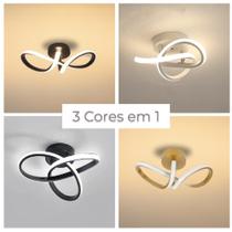 Luminária De Teto Plafon Abstrato Curvo Led Moderna para Corredor Sala Quarto Cozinha