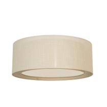 Luminária de Teto Plafon Cúpula Dupla Linho Pérola 40x16