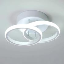 Luminária De Teto Plafon De Sobrepor Moderna De Led 3 Em 1